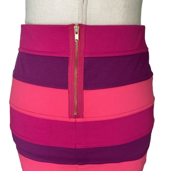 Lilly Pulitzer Cheyenne Banded Striped Pencil Slip Skirt in Passion Pink - S - Picture 7 of 11